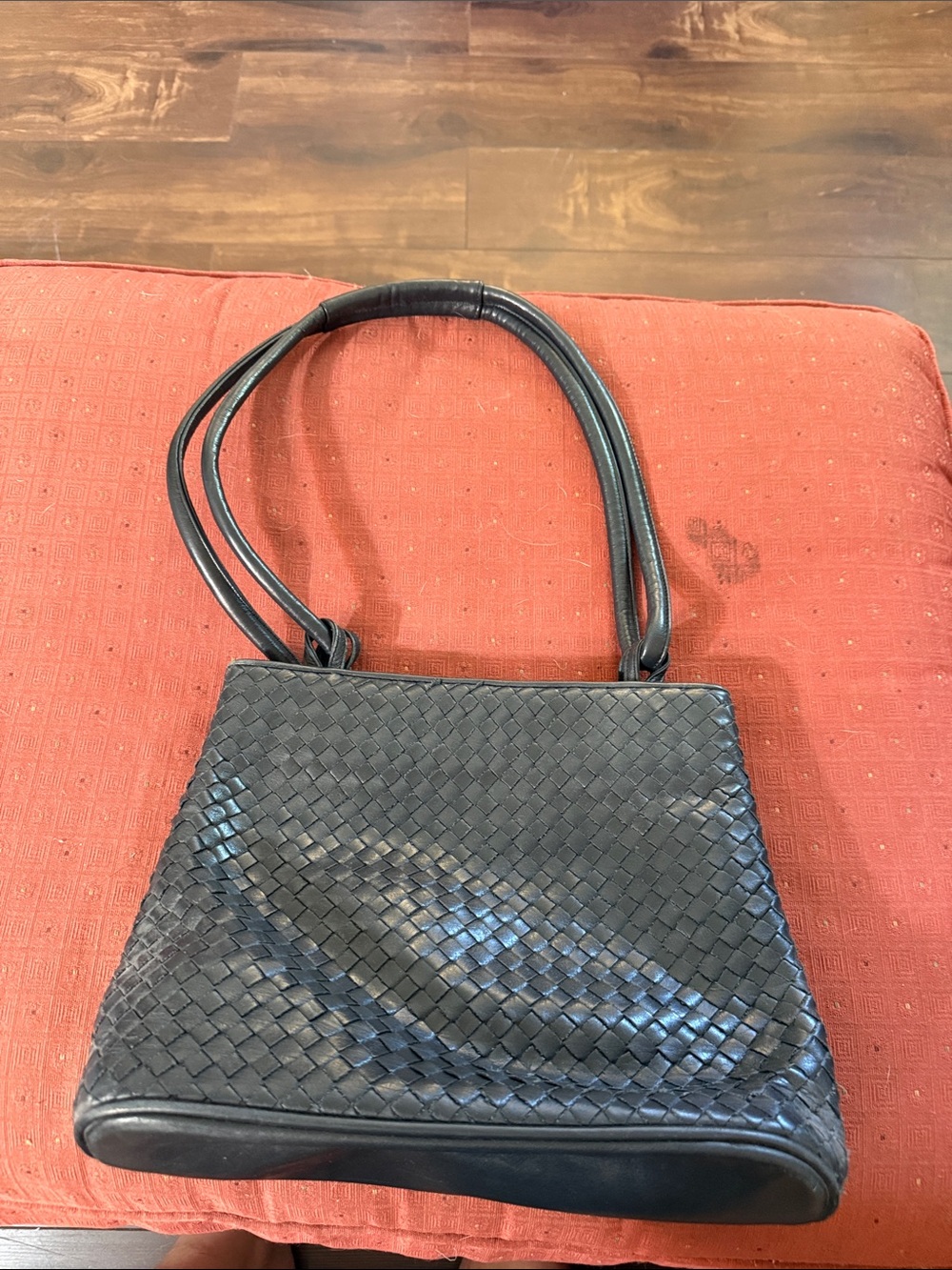 Enzo Angiolini Black Woven Shoulder Bag